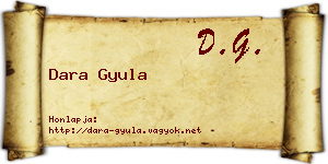 Dara Gyula névjegykártya