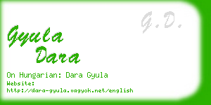 gyula dara business card
